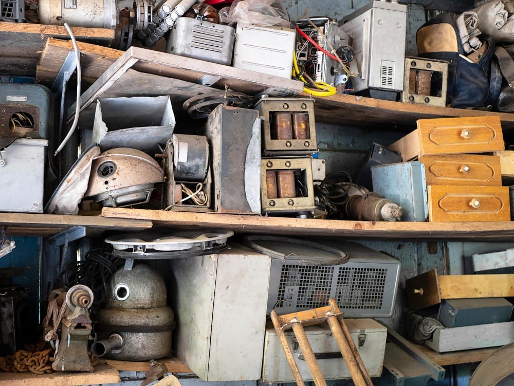 example of hoarded house garage waste